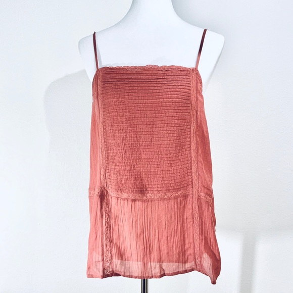 hinge Tops - NEW HInge Rust Peach Camisole